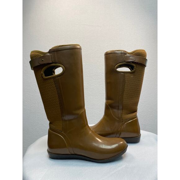 Bogs Women's Brown Classic High Handle Waterproof Rain Boots Size 8 - Picture 1 of 11